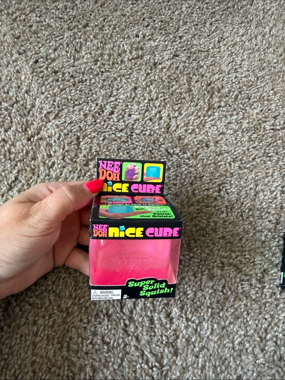 NeeDoh Nice Cube Pink Super Solid Squish